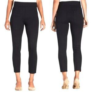 Spanx Cropped Pant Size Small Perfect Ponte Slimming Black Stretch Contemporary
